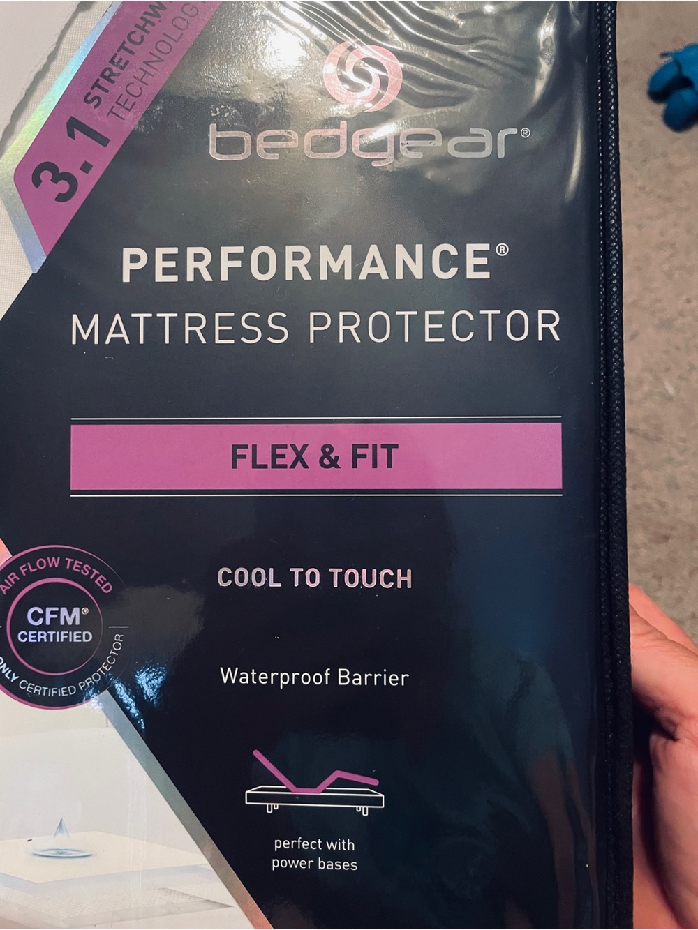 NEW Bedgear Performance Mattress Protector Twin Cooling Waterproof Retail $119